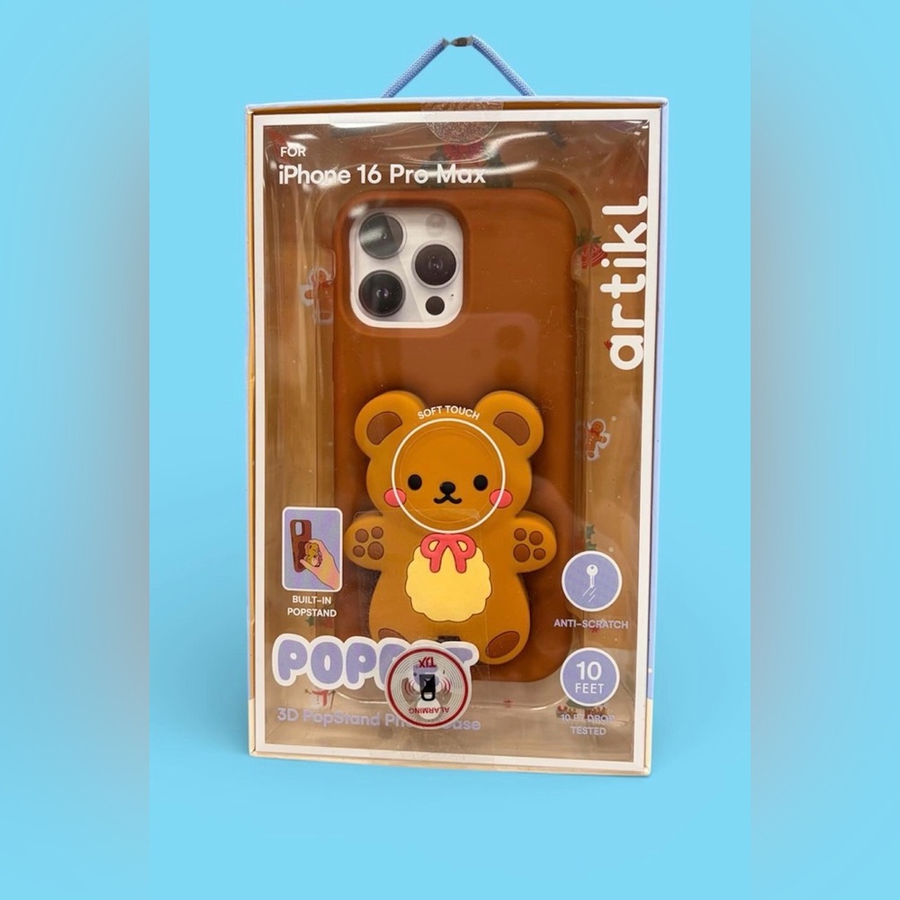 Artik Soft Silicone Case for iPhone 16 Pro Max with Bear Design